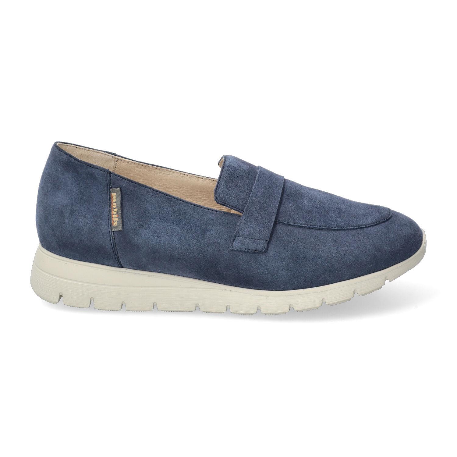 mocassins femme modèle Dixie Bleu jean - Mephisto